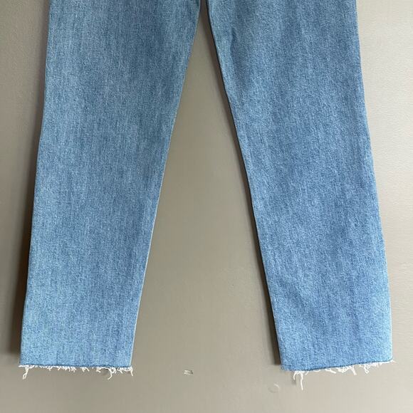 NWOT FRANK & EILEEN MONAGHAN Mom Jean Size 24 Blue Denim High Waist Straight Leg - Picture 16 of 16